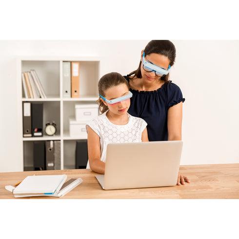 Light Therapy Glasses 670nm Red Light for Eye Health, Blue Light for Sleep, Winter Blues & Jet Lag Relief