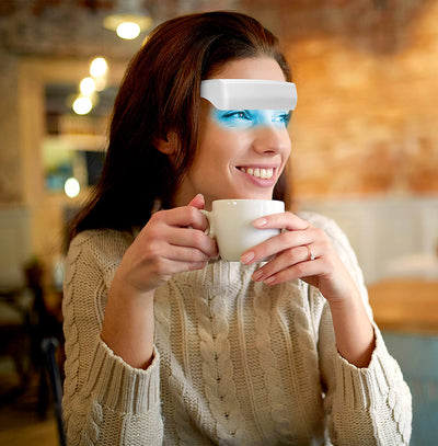 lukirch best blue and white light therapy glasses for sad, winter blues