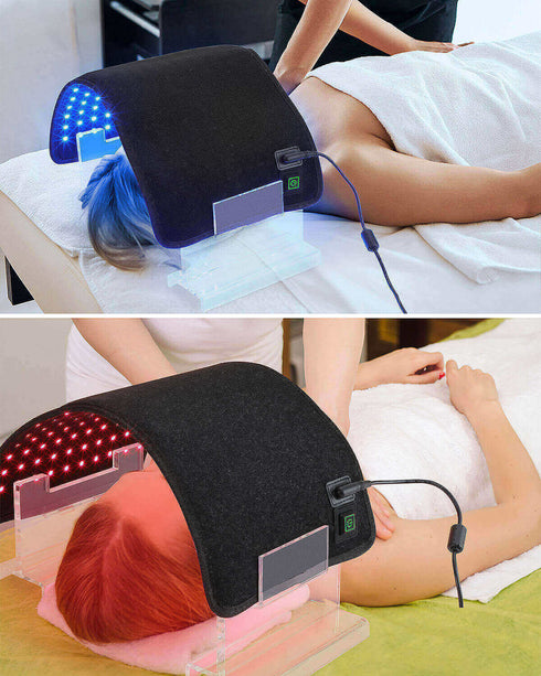 Lukirch® Blue + Red + Infrared Light Therapy Device 470nm 660nm 850nm (3 in 1) for Face Beauty and Body Pain Relief