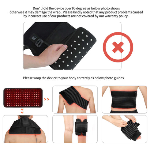 Lukirch® Blue + Red + Infrared Light Therapy Device 470nm 660nm 850nm (3 in 1) for Face Beauty and Body Pain Relief