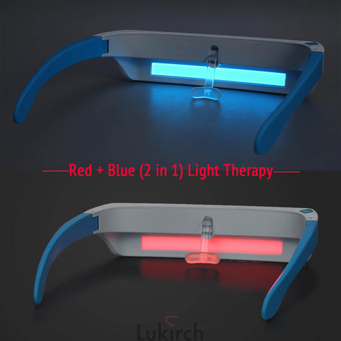 red and blue light therapy glasses (2 in 1)
