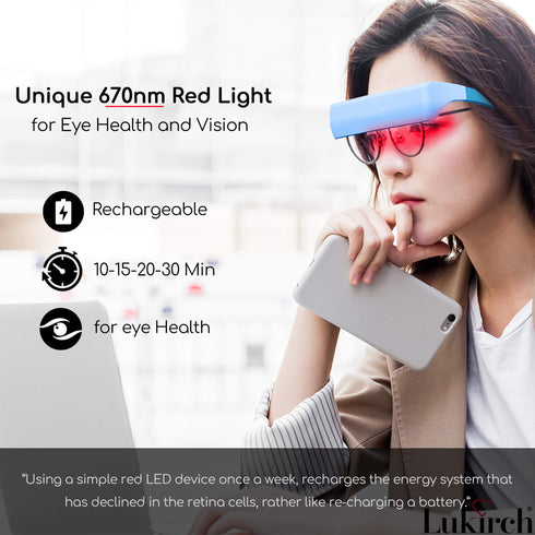 unique 670nm red light therapy glasses for eye health and vision improvement