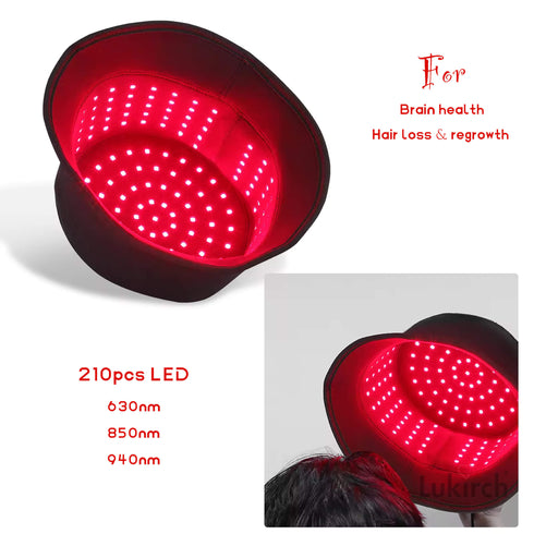 brain health and hair loss machine with 630nm 850nm 940nm red light phototherapy cap hat helmet