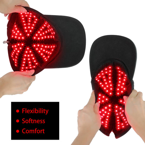 flexible and comfortable lukirch red infrared led light therapy cap with 660nm 850nm 940nm and 10hz pulse function
