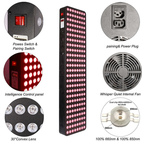 lukirch 1000w red infrared light therapy devices explains for different parts