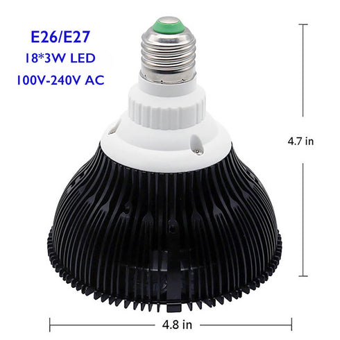 lukirch blue led light therapy lamp 54w 540nm for acne, jaundice and skin cancer, E26/E27, 4.7 * 4.8 inch