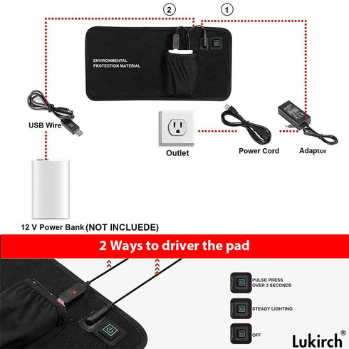 lukirch red infrared led light therapy belts 180 leds 660nm 850nm can be powered by adapter or power bank