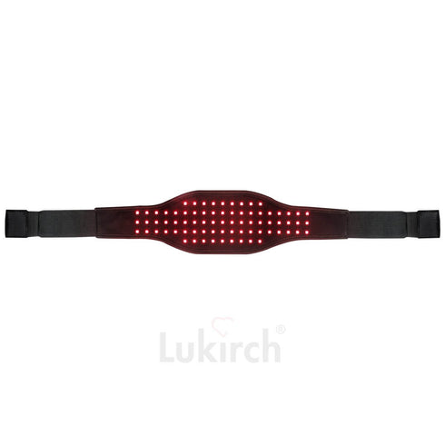 lukirch red infrared led light therapy belt with 75 leds and 660nm 850nm, used for pain relief, weight loss and health wellness