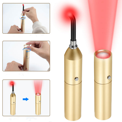 lukirch red infrared light therapy torch device handheld with 2400mah lithium battery, rechargeable