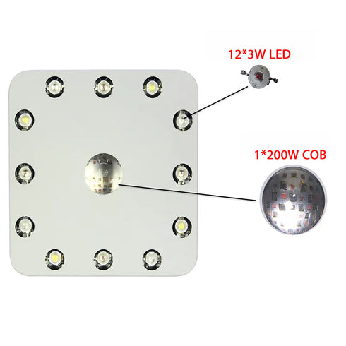 Red Light Therapy Device 630nm 660nm 850nm Near Infrared Light Therapy COB LED 236W