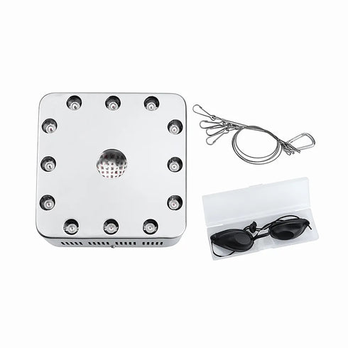 lukirch red infrared led light therapy device cob led therapy light 630nm 660nm 850nm contains goggles, power cord and hooks