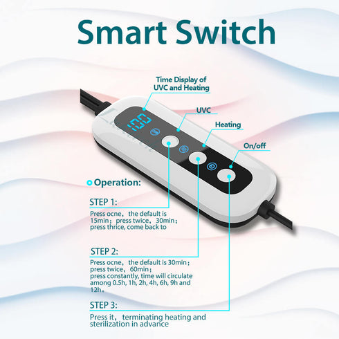 uv boot sanitizer with smart switch